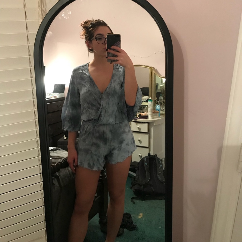 Blue Life tie dye romper
